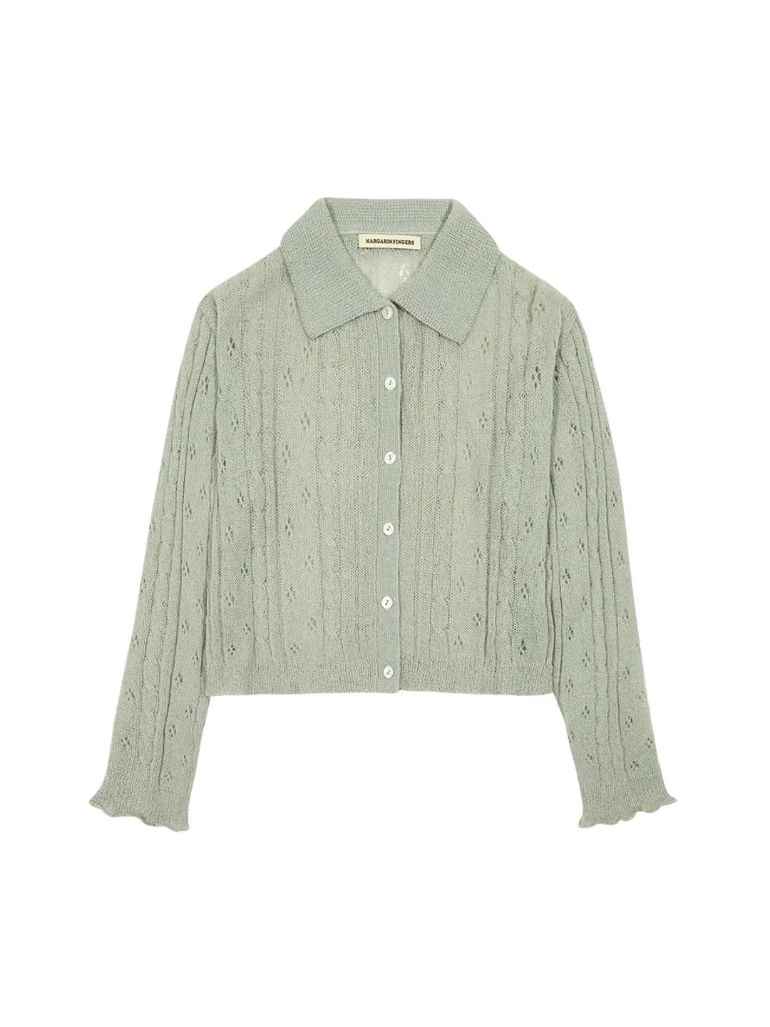 마가린핑거스 COLLAR MOHAIR CARDIGAN (MINT) 상품 이미지 1