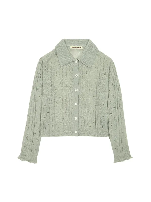 COLLAR MOHAIR CARDIGAN (MINT)