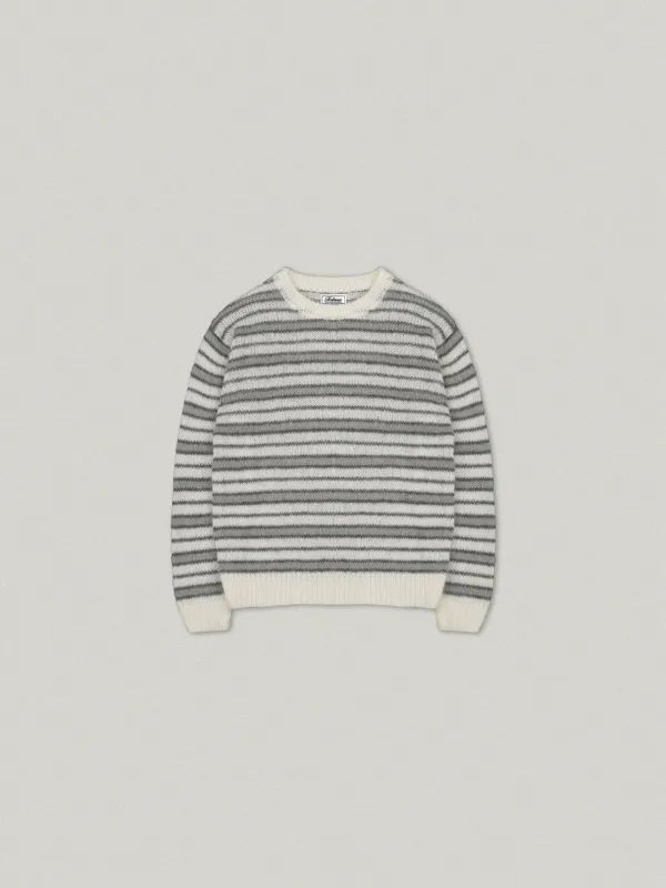Brush Stripe Knit - Gray브러쉬 스트라이프 니트