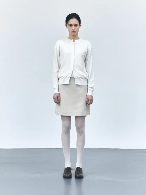 TVS SEMI A-LINE MIDI SKIRT_I-BEIGE
