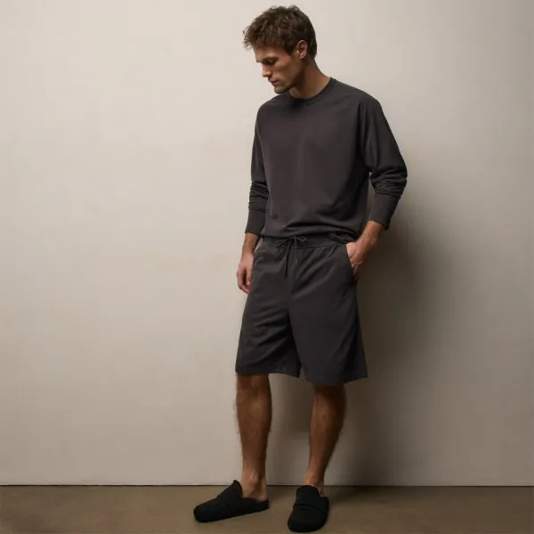 Organic Sueded Jersey Sweat Short - Magma