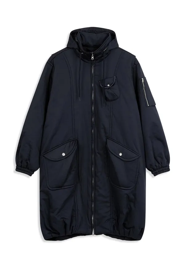 CARGO LONG COAT, NAVY