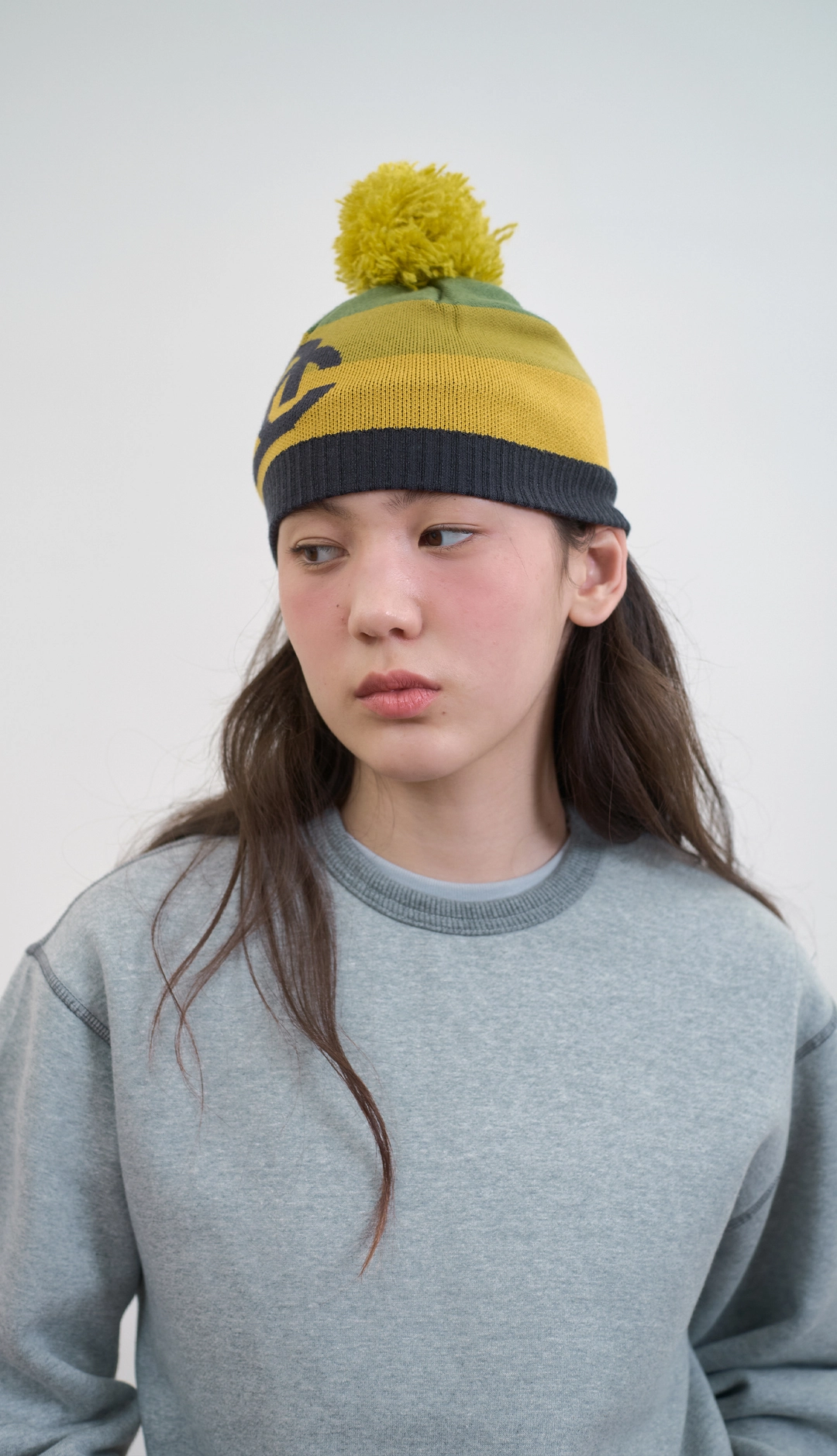 노컨텐츠 297. Tassel Beanie _ Yellow Green 상품 이미지 2