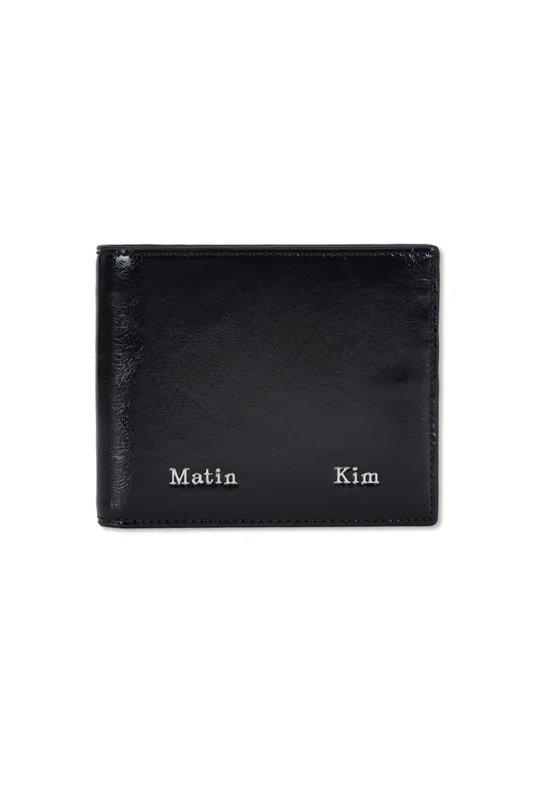 STEEL LOGO BUSINESS WALLET IN BLACK