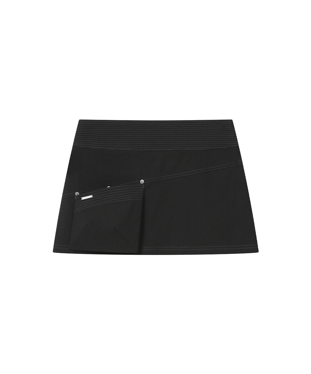 미세키서울 [레이 PICK] Stitch pocket mini skirt BLACK 상품 이미지 1