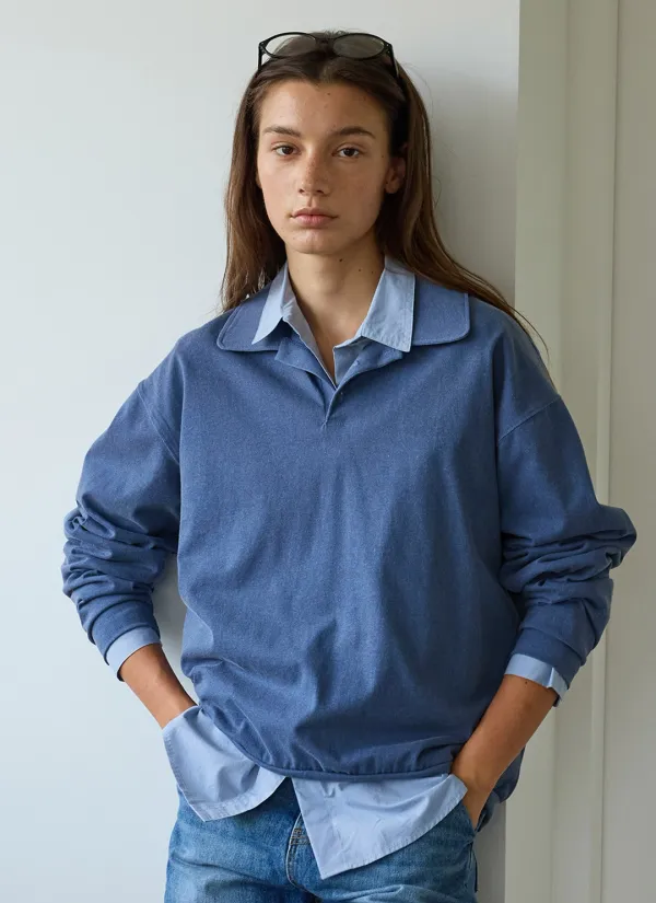 Washed Polo Shirt (Blue)