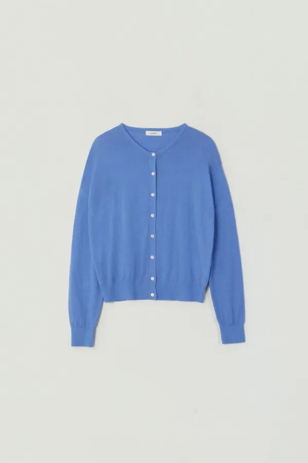 CLARA COTTON SILK CARDIGAN_SKYBLUE
