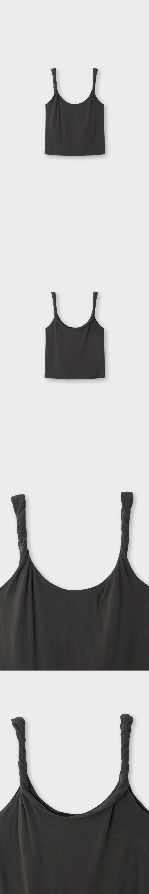 [4th 예약배송/7월 21일] Lune Twist Sleeveless_Charcoal