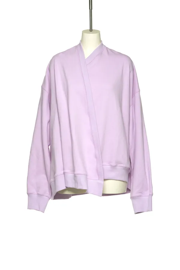 SS25 PINK ONE SHOULDER CAPE SWEARTSHIRT