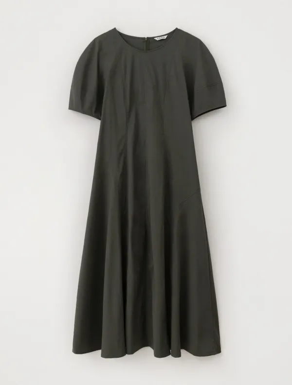 Faye Flare Dress (Deep Khaki)