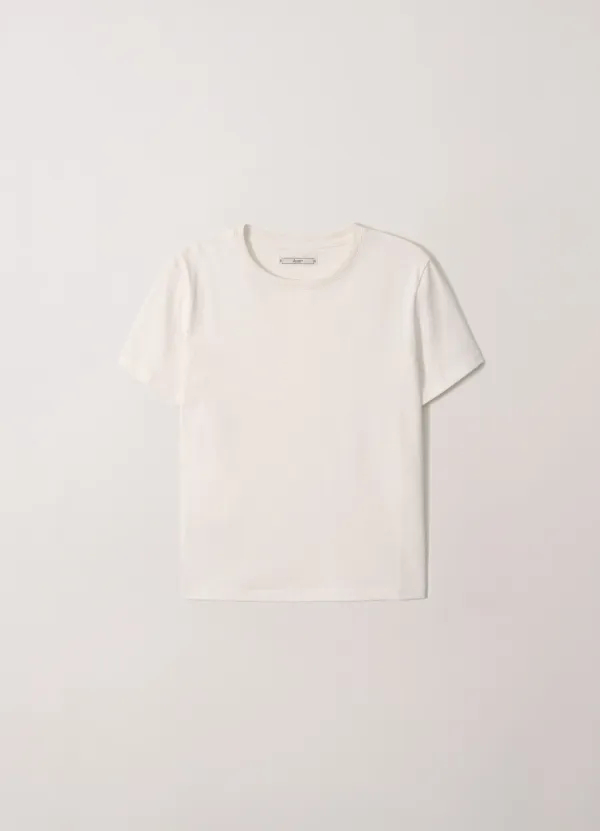Essential Half Sleeve tee (Ivory) Fabric from Japan