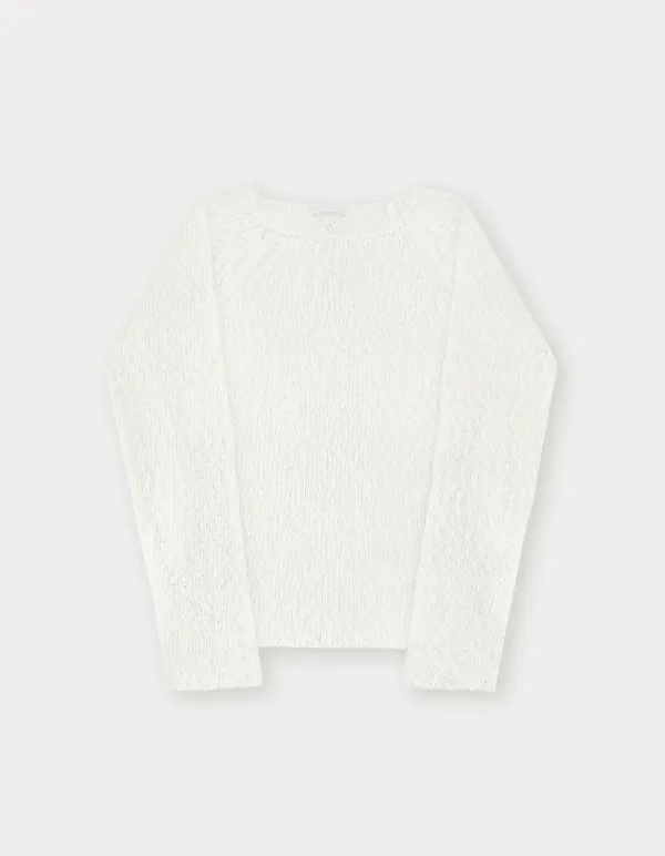 Plain Long Sleeve Knit - Ivory