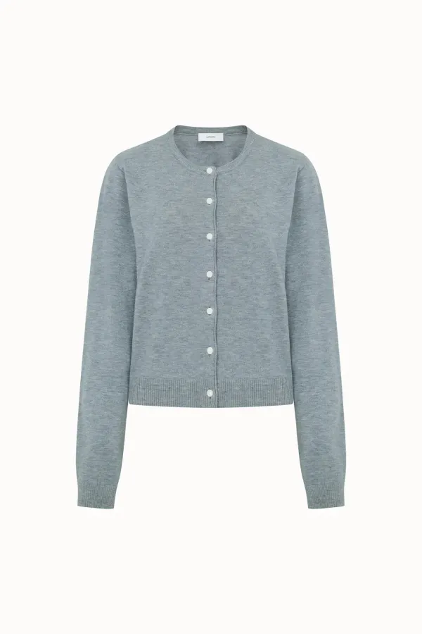 Classic Round Cardigan[LMBESPKN271]-Gray
