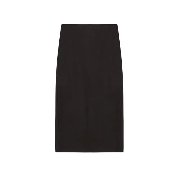 flat long skirt - charcoal