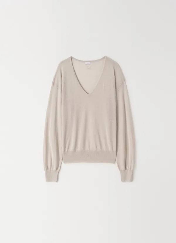 Dia v-neck Knit(Gray Beige)