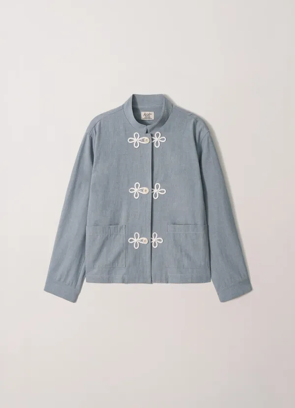 Pankou Linen Jacket (Light Blue)