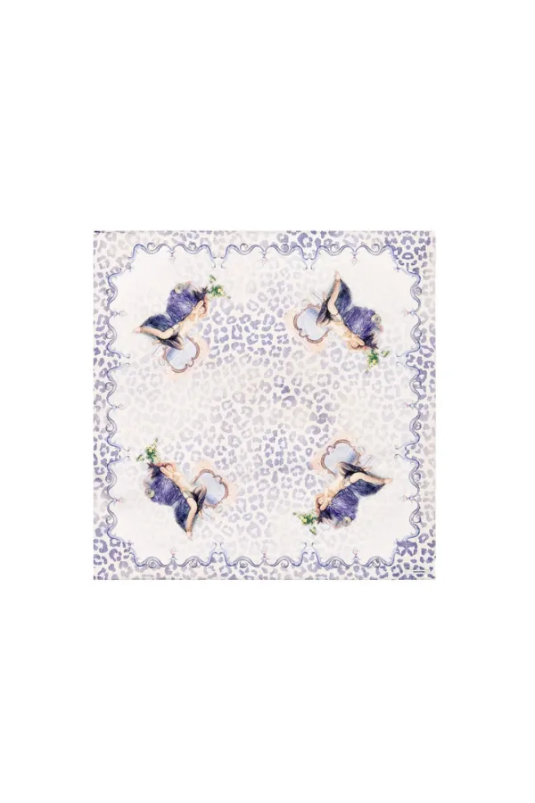 LEOPARD CLASSIC SCARF (PURPLE)