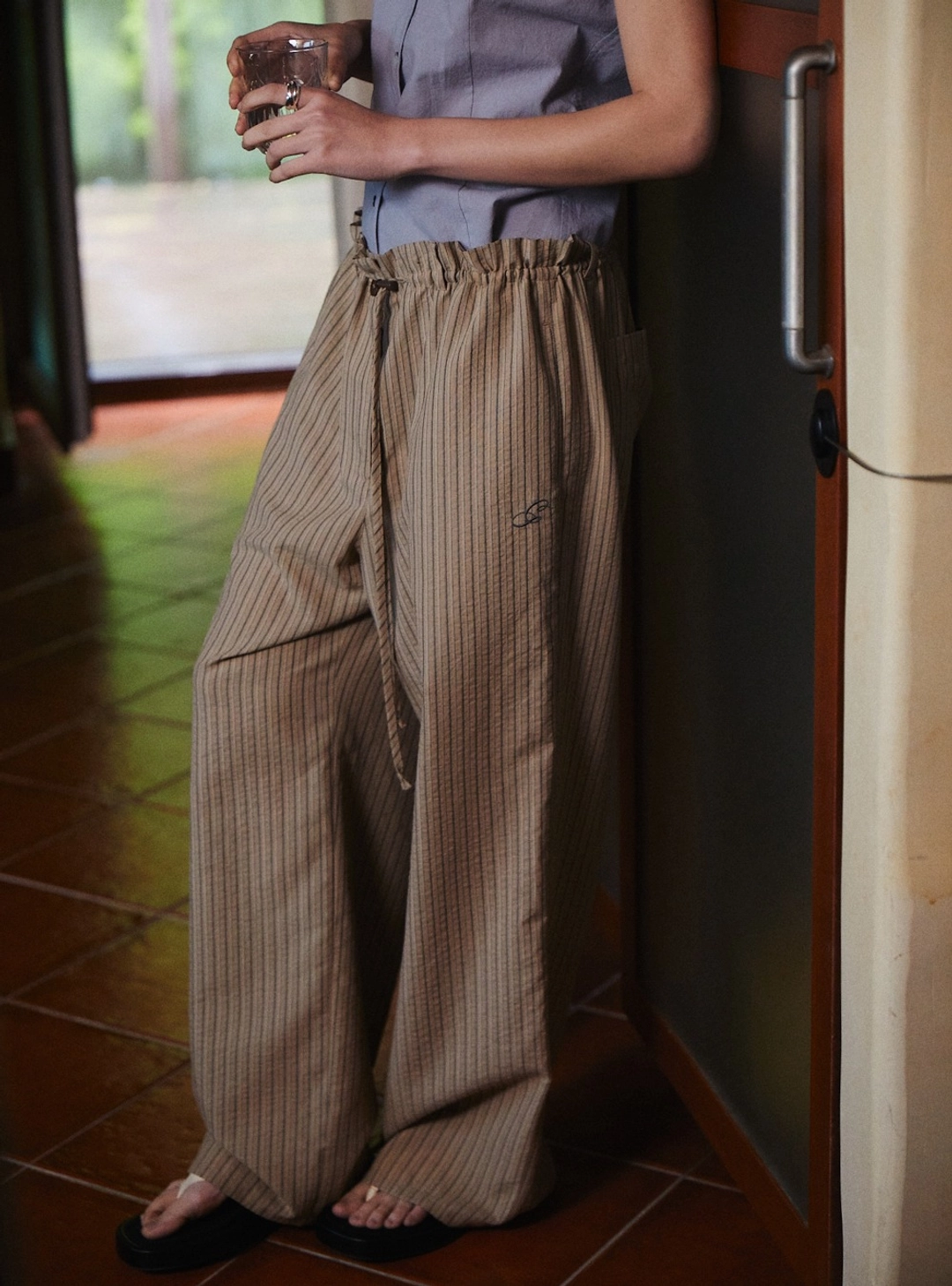EASE STRING PANTS - STRIPE