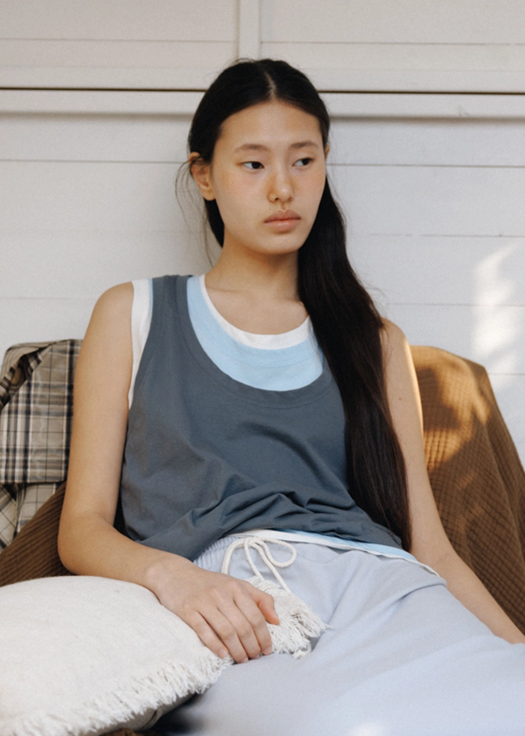 더라이 3-Piece Layered Sleeveless(Charcoal) 상품 이미지 2