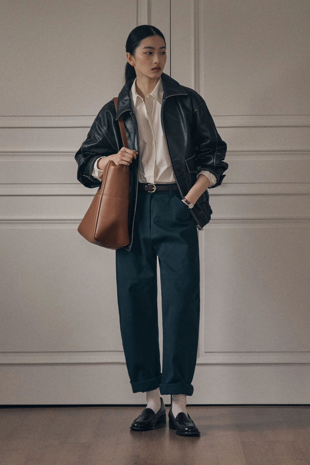 세이지먼트 CLOVER STITCH COTTON PANTS_NAVY 상품 이미지 2