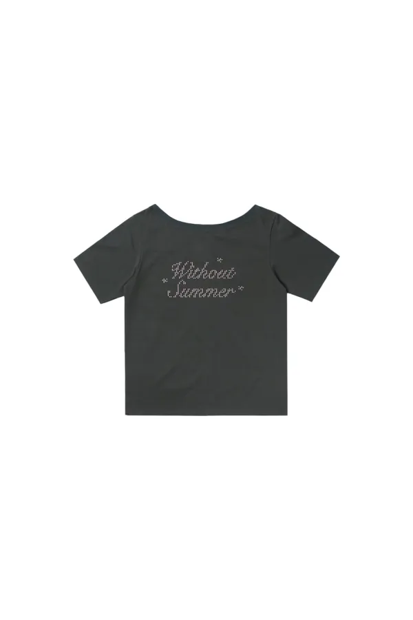 Shimmer logo t-shirt_charcoal
