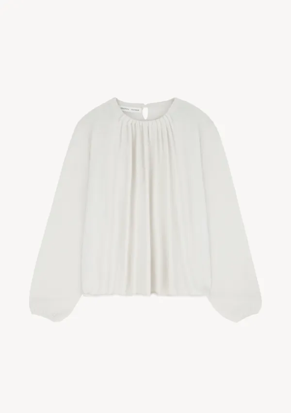Sille Shirring Knit in Snow