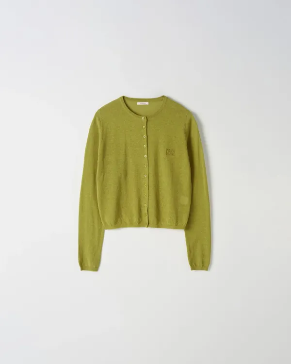 Tencel Button Cardigan [OLIVE]