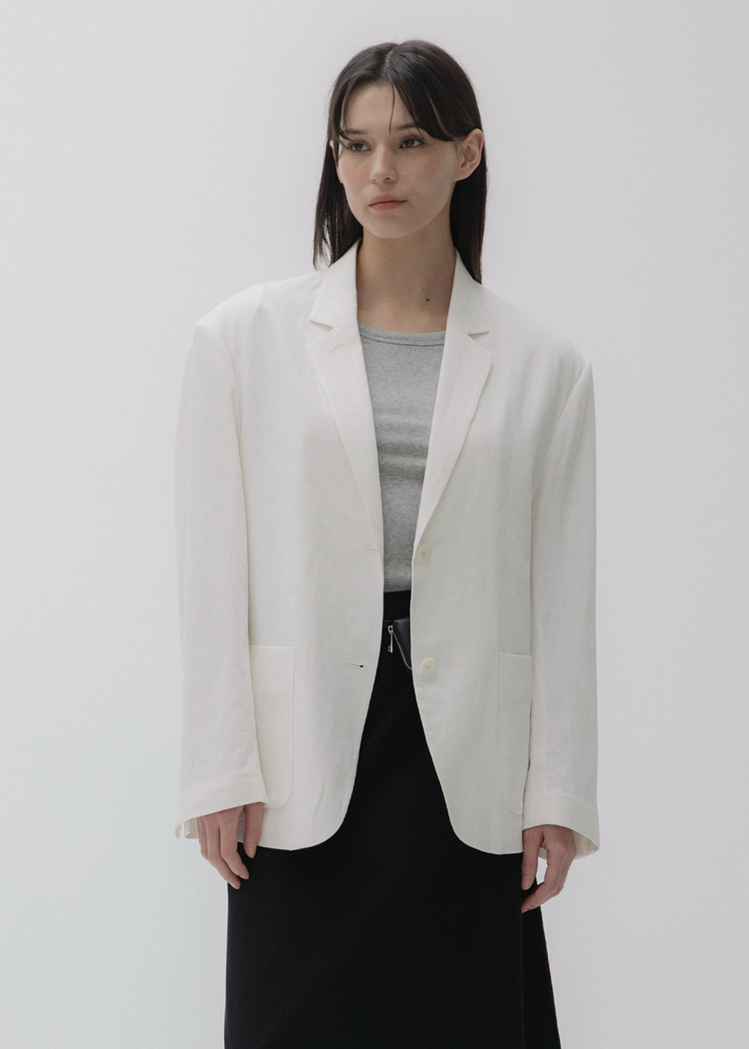 블루브릭 Linen cotton jacket (ivory) 상품 이미지 2