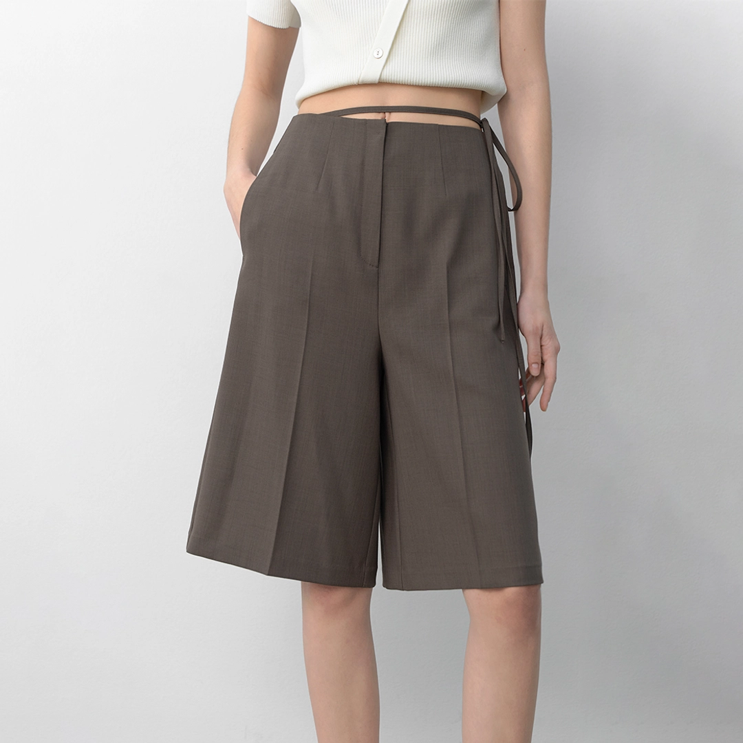 아뜰리에 나인 (PT-5651)WAIST STRING BURMUDA PANTS 상품 이미지 1