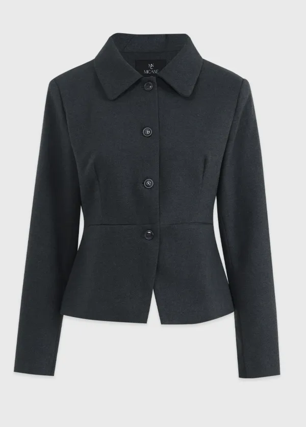  [44-120]  Cindy Peplum Jacket  신디 페플럼 자켓 (가을-데일리룩-데이트룩-출근룩-오피스룩-하객룩-셋업-페플럼-자켓-버튼-빅사이즈-자체제작) 
