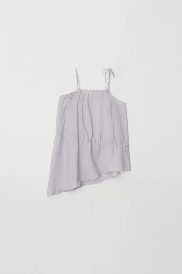 Asymmetrical Waist-Tie Dress (purple)