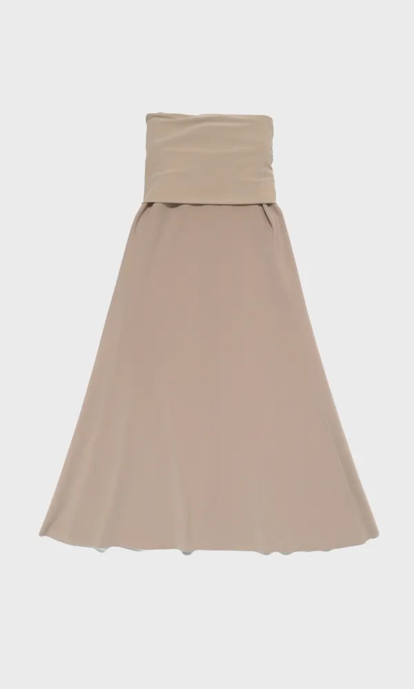 Signature System Maxi Skirt_Beige