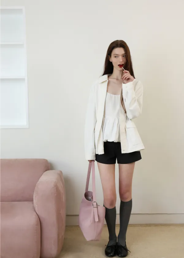 [2ND] Nate Suede Jacket(Cream)