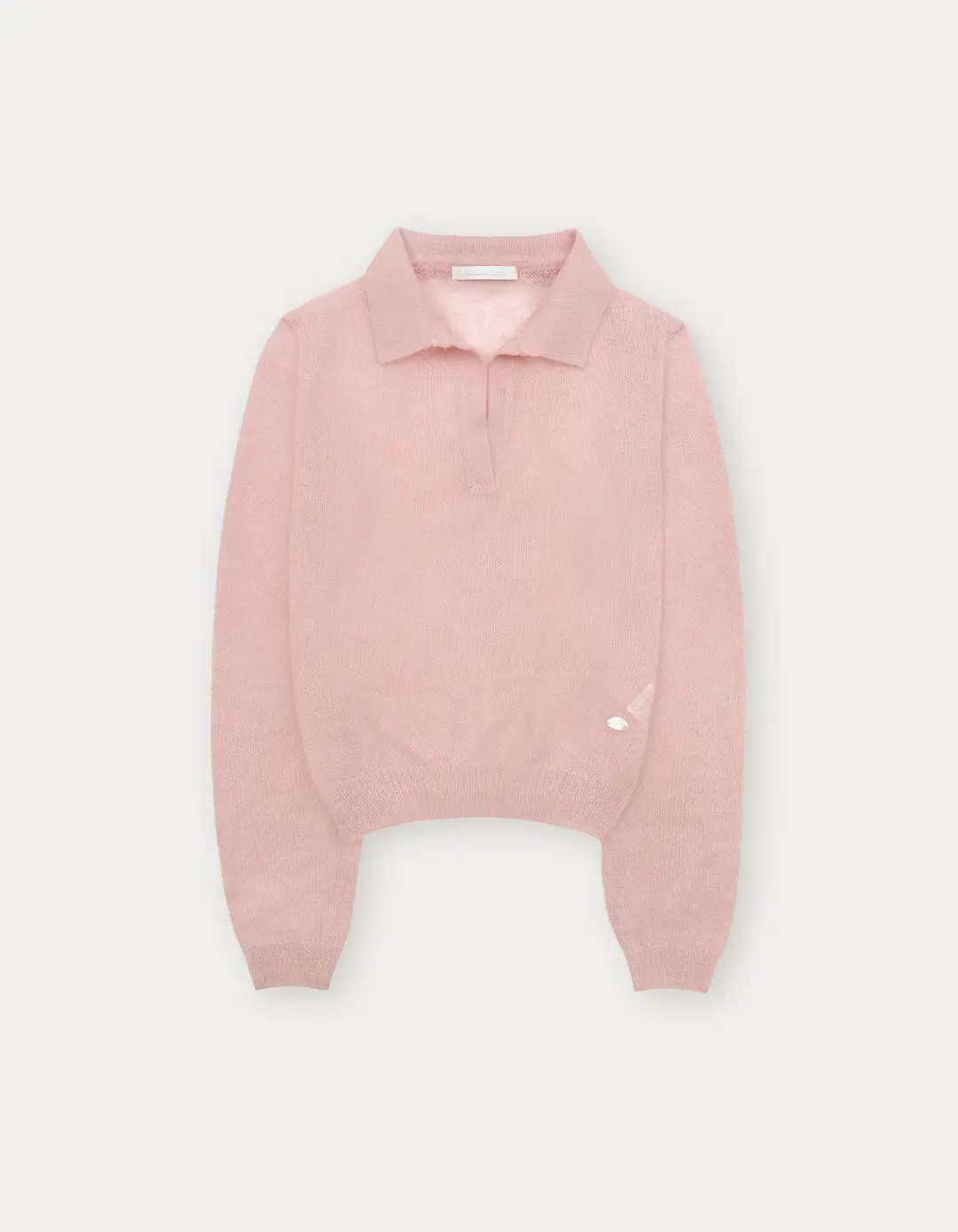 See-Through Collar Knit - Pink Ivanna