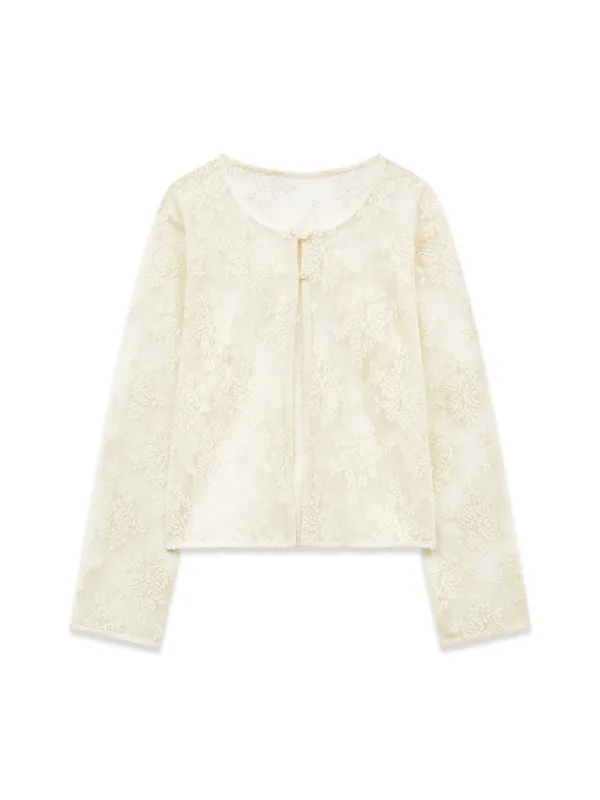 CROCHET LACE CARDIGAN (IVORY)