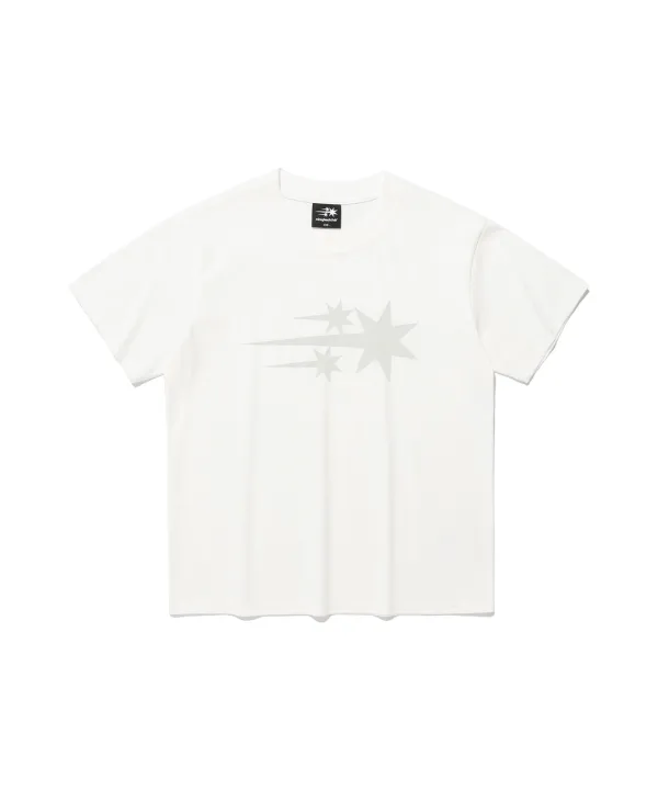 3stars symbol crop slim tee[white]