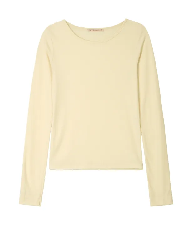 Essential Tencel Long Sleeve-Lemon