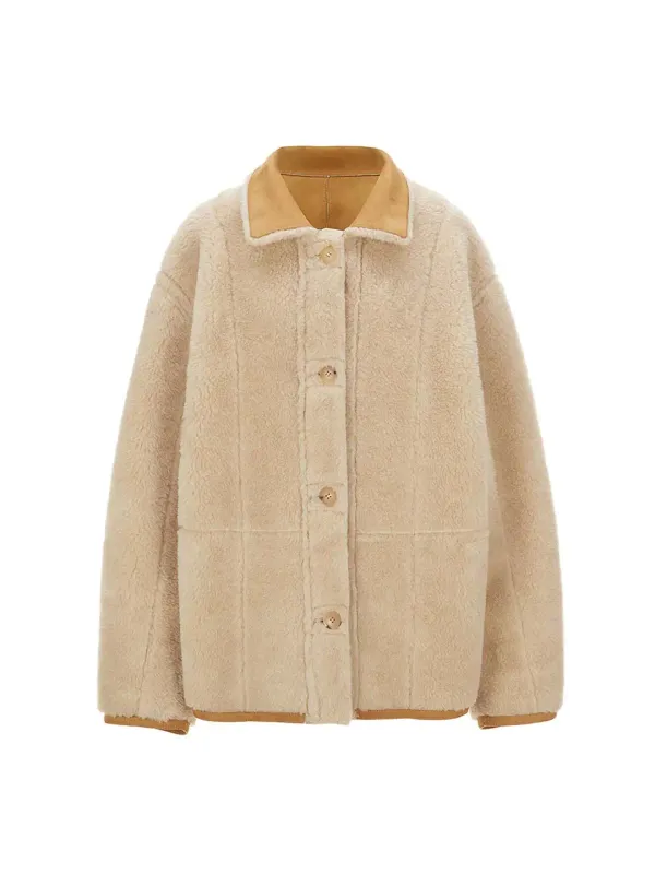 SUEDE FUR REVERSIBLE JACKET [CAMEL]