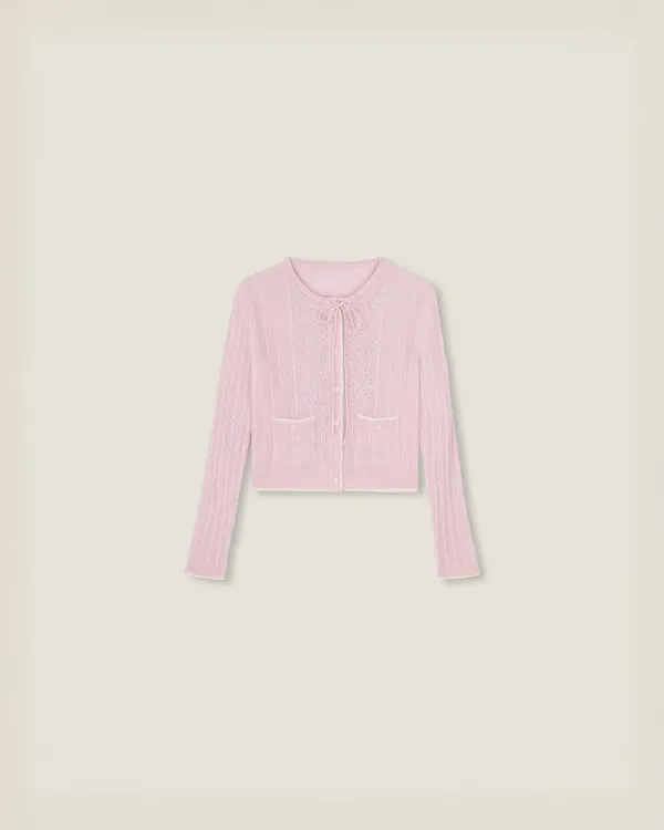 Cots Knit Cardigan (Baby pink)