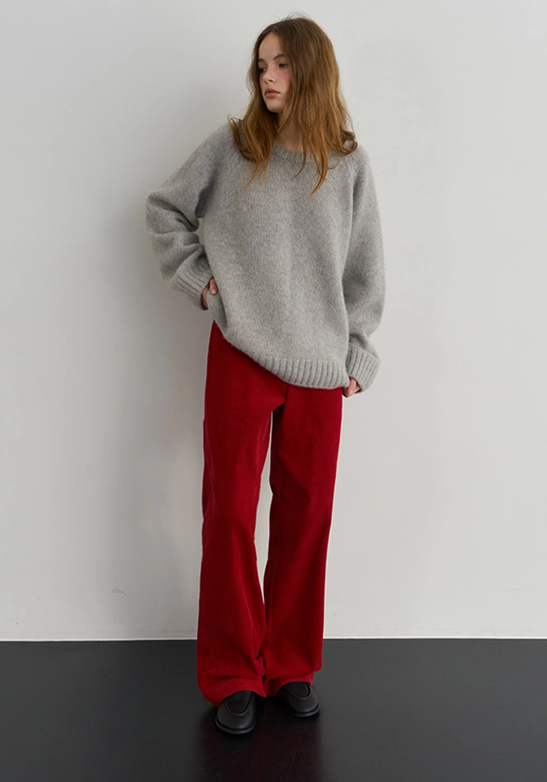 이브세이지 [1차 리오더] Logo corduroy pants (Red) 상품 이미지 2
