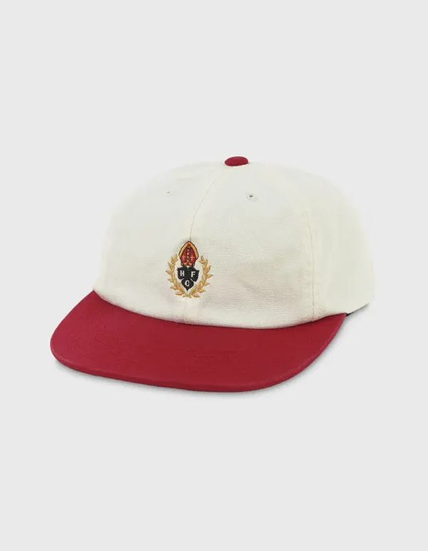 CREST CANVAS 6 PANEL CAP / White-Red
