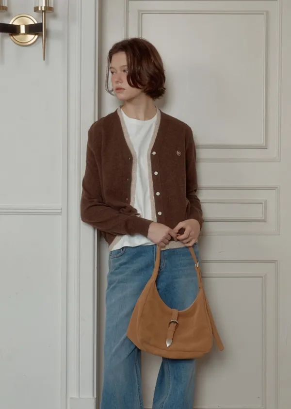 ANC SOFT SUEDE SHOULDE BAG_SAND BEIGE