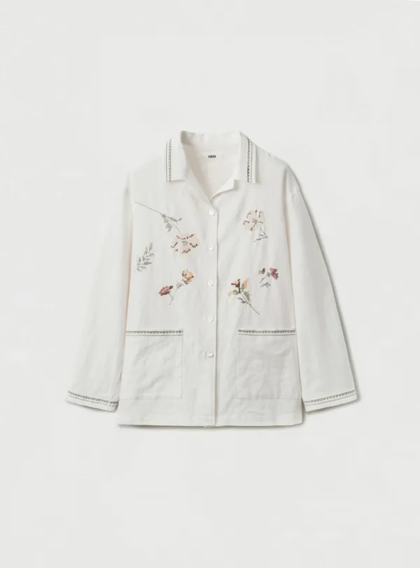 EMBROIDERED SHIRT JACKET