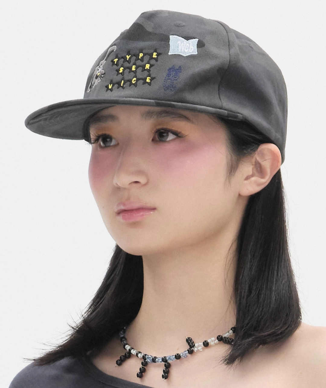 타입서비스 Mini Embroidered Camo Cap [Charcoal] 상품 이미지 2