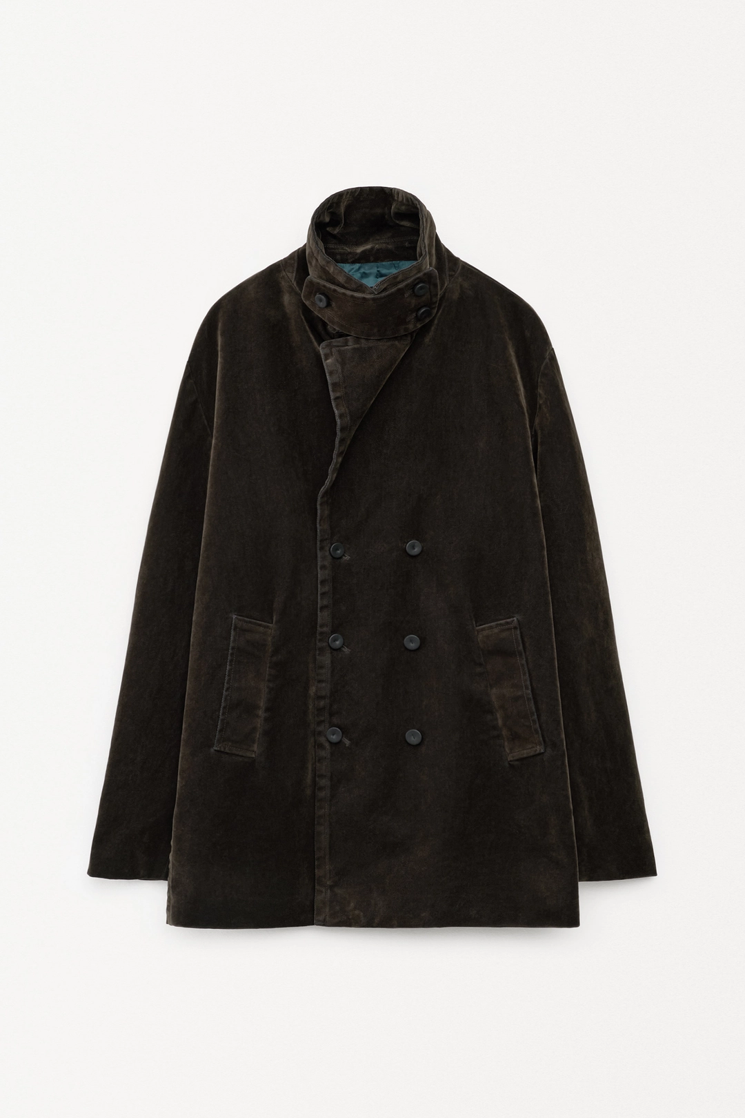 더일마 Dome Velvet Pea Coat chocolate 상품 이미지 1