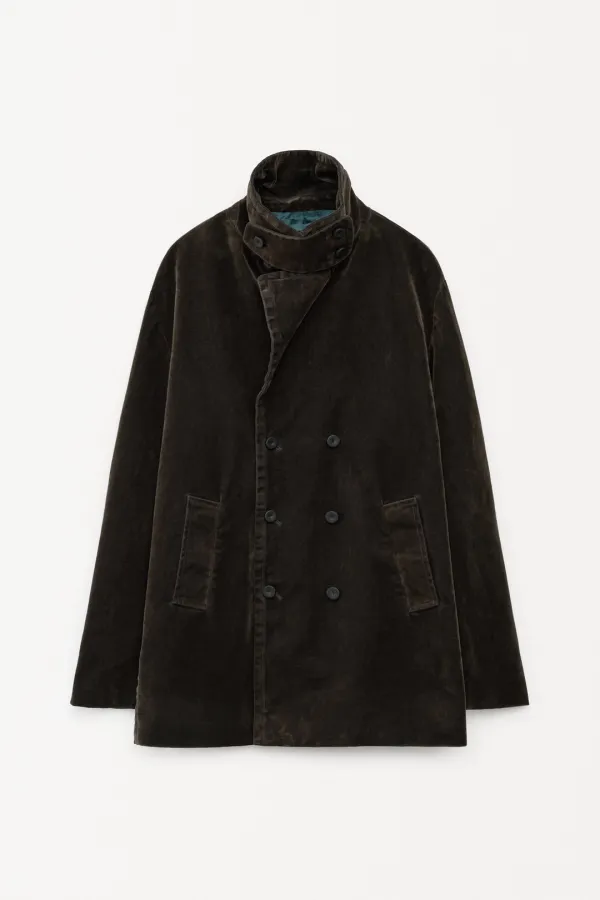 Dome Velvet Pea Coat chocolate