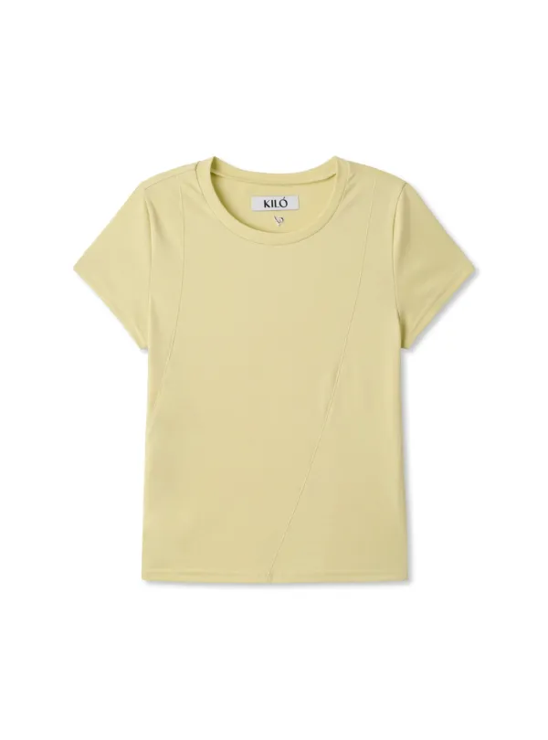 CURVED LINE T-SHIRT (LEMON)
