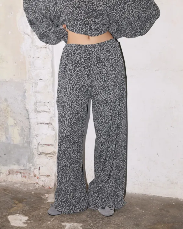 wawa leopard patch pants