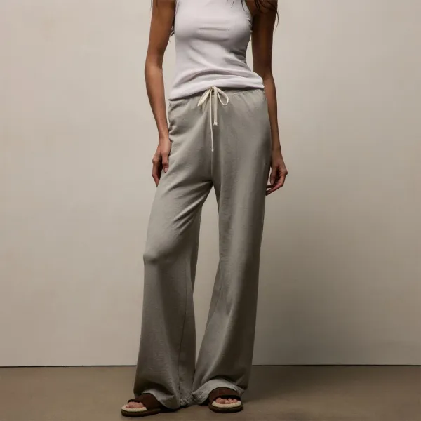 Vintage French Terry Wide Leg Sweatpant - Fog Pigment