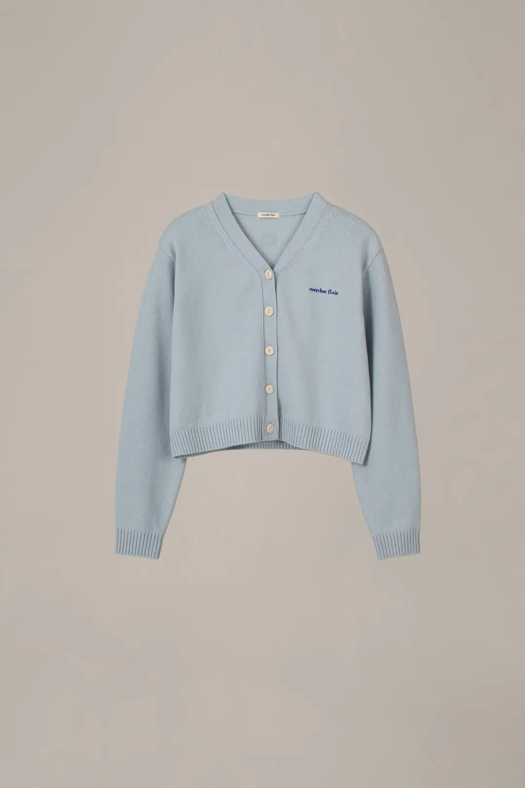 오버듀플레어 OVERDUE WOOL V-NECK CARDIGAN_BABY BLUE 상품 이미지 3